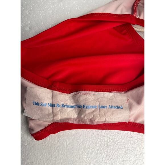Shade & Shore Cabana Red Light Lift underwire one piece swimsuit size 34D NWOT - Picture 7 of 10